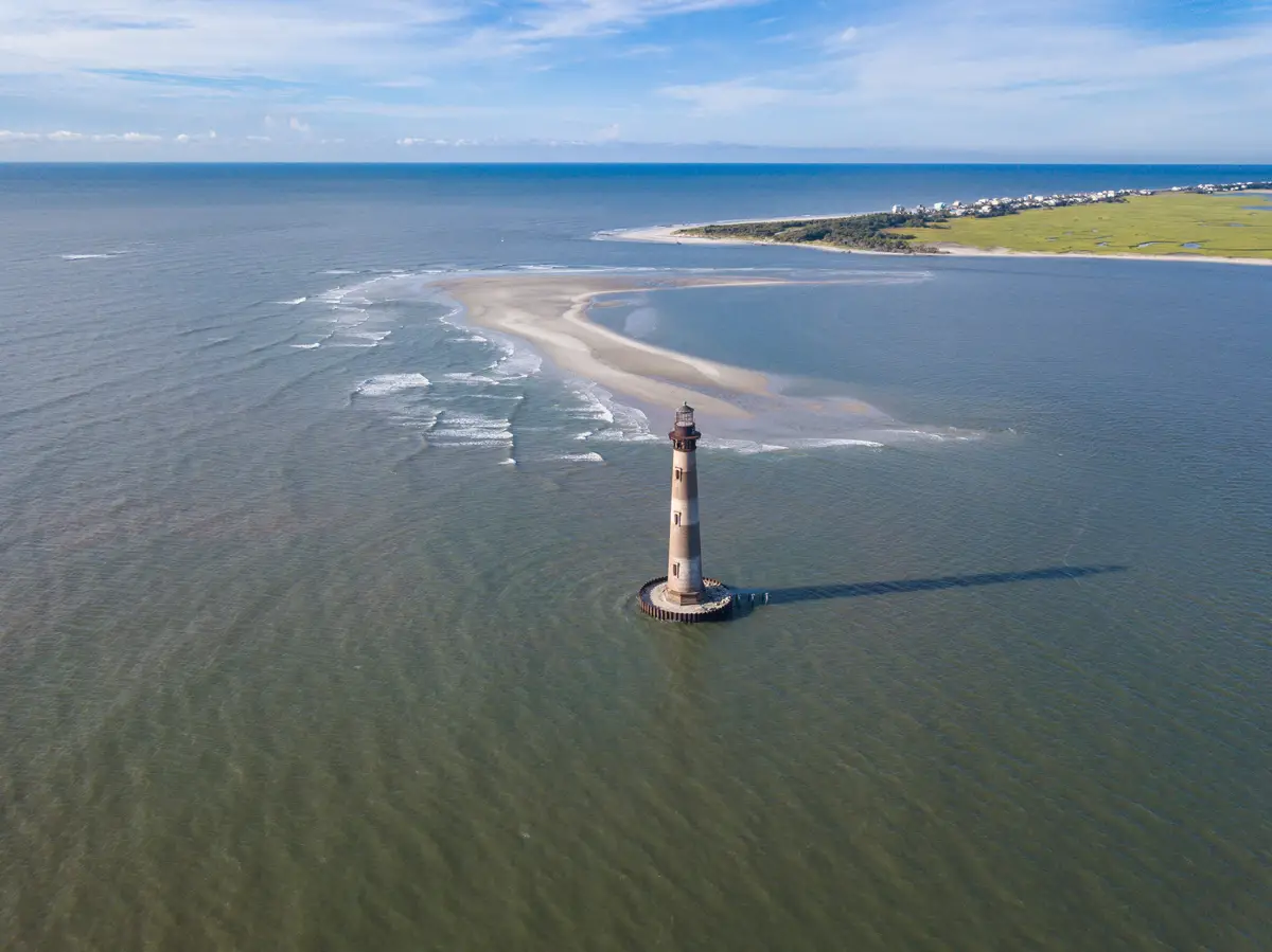 Morris Island Lighthouse Sandbar