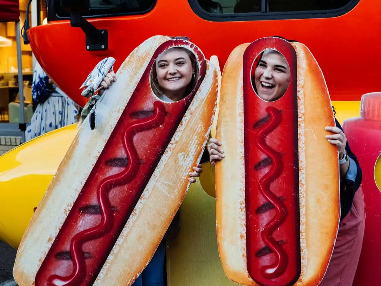 People taking a fun photography with props