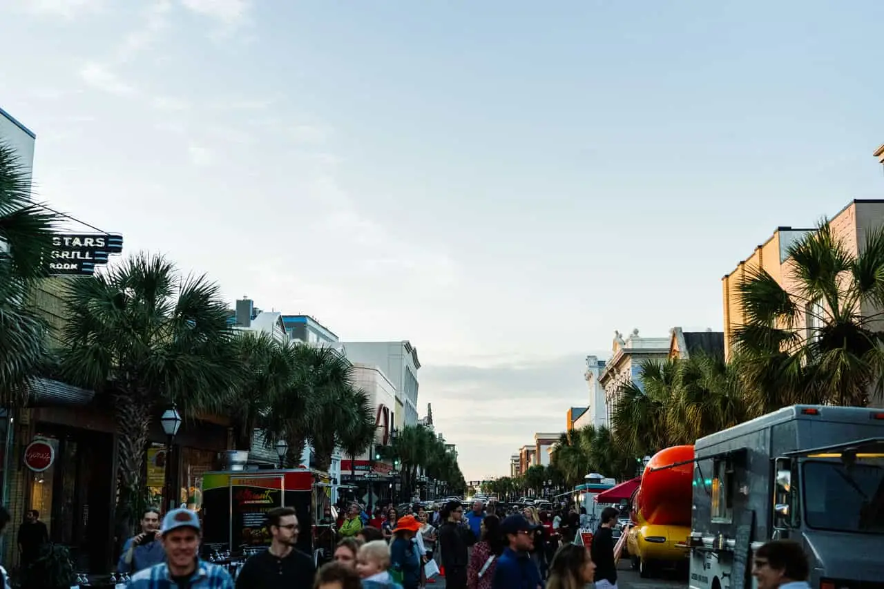 Picture of a crowded festival street