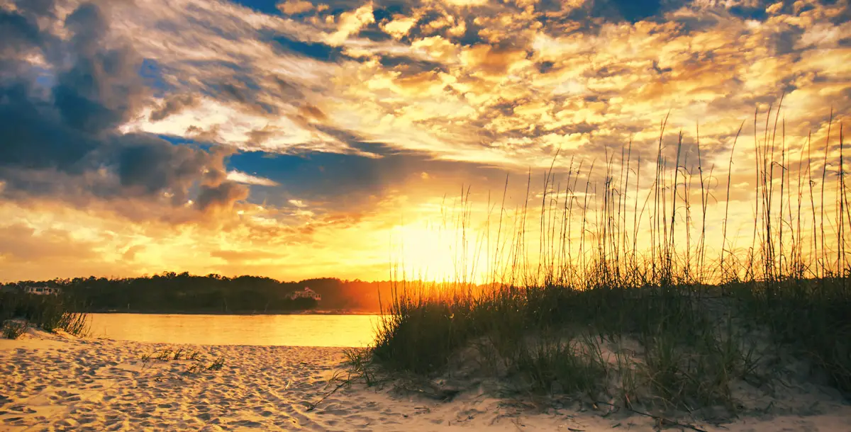 pawleys island beach sunset