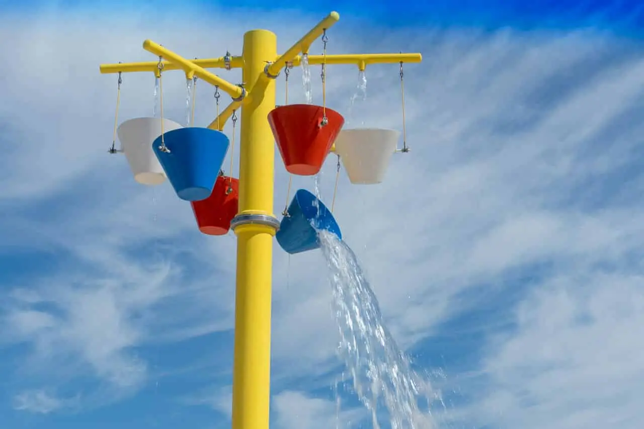 child playground at a water park