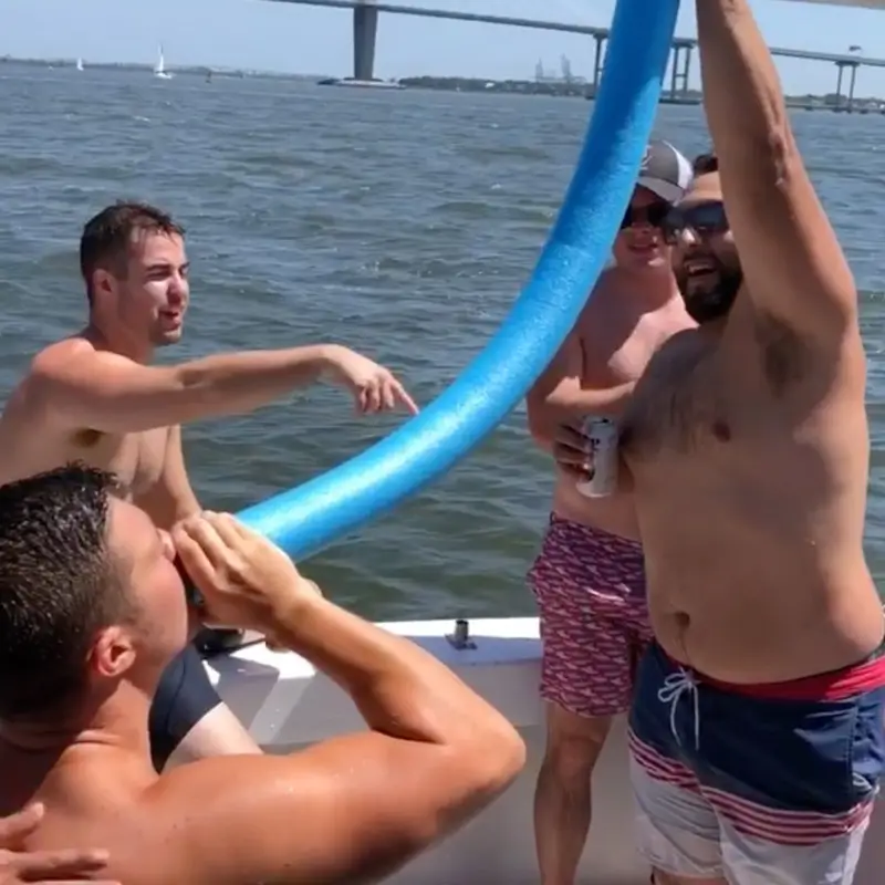 Guys Having Fun on our Party Boat