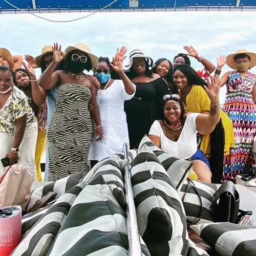 Girls having fun on our party boat