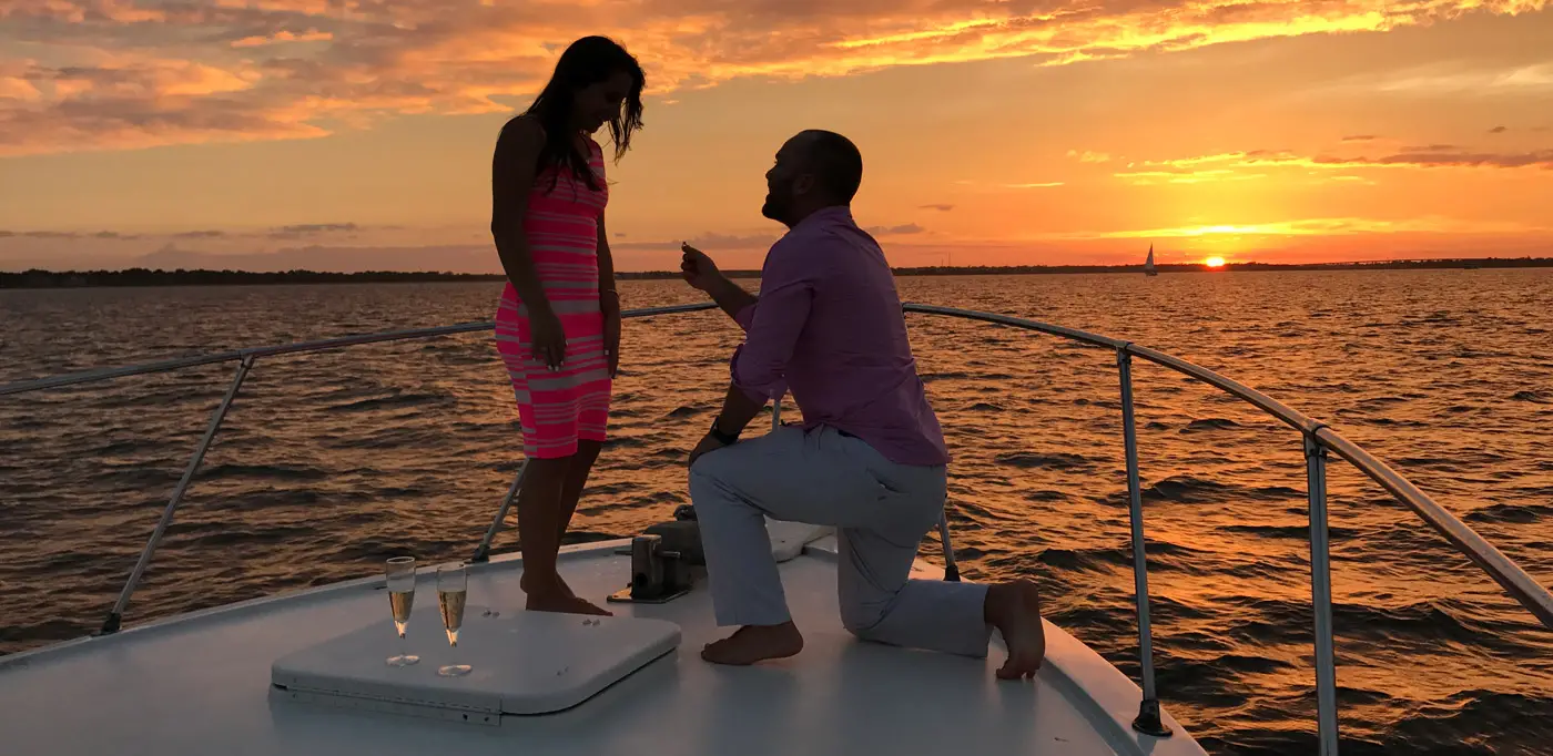 Engagement Cruise Charleston SC - Carolina Marine Group