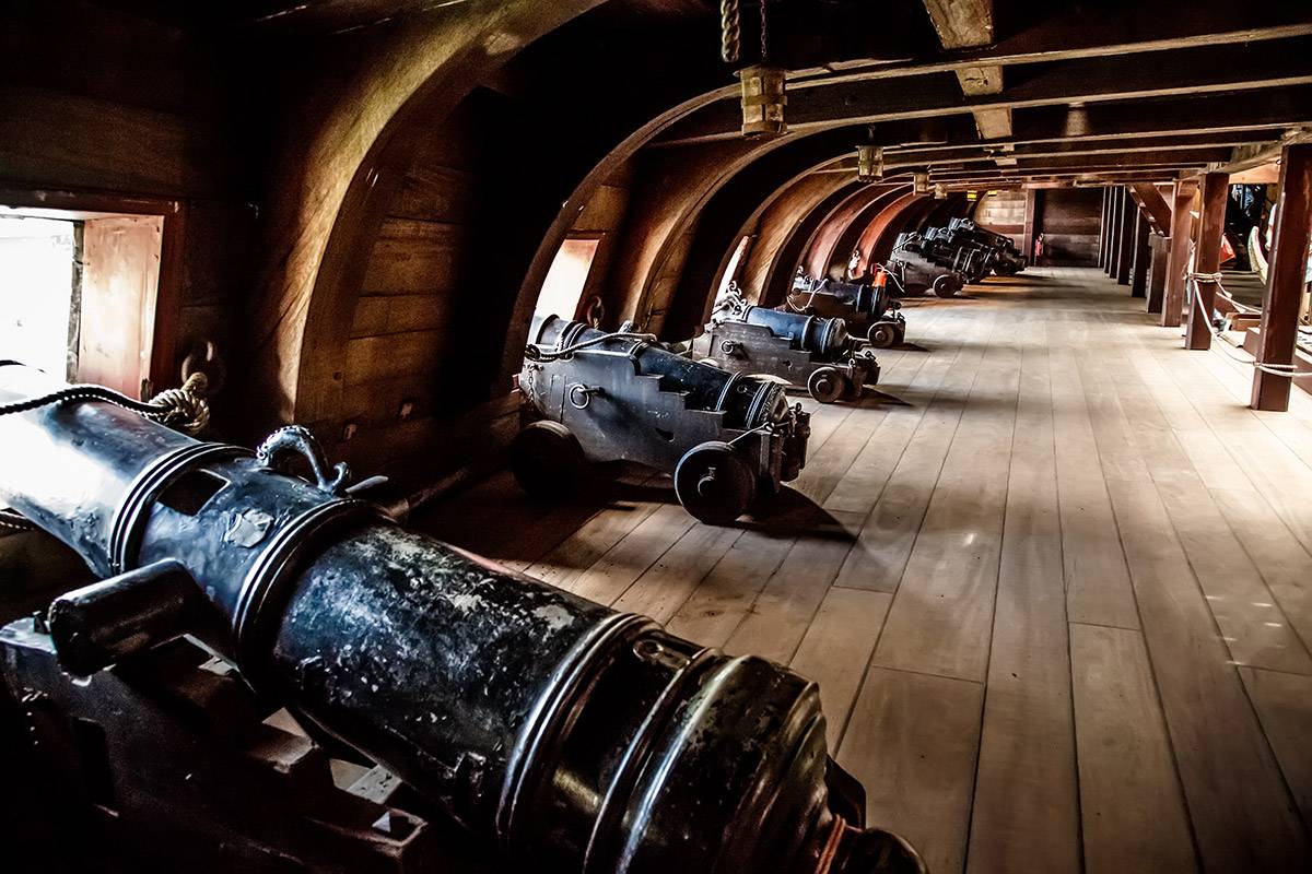 Cannons Below Deck